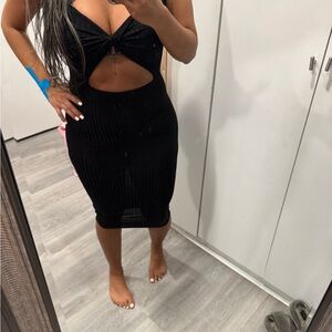 Black Sleeveless Dress cover up